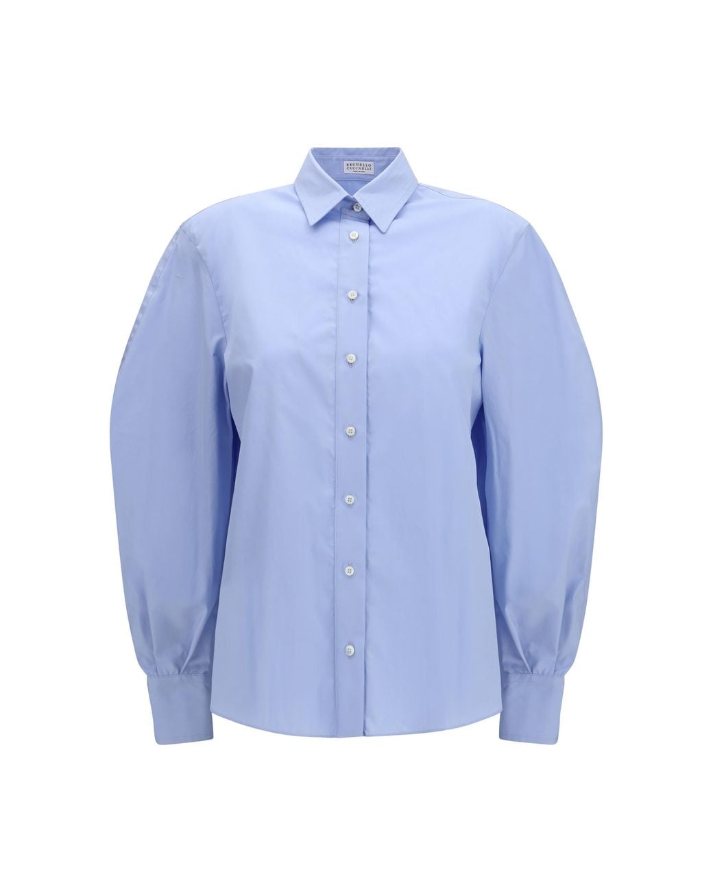 Brunello Cucinelli Blue Cotton Shirt