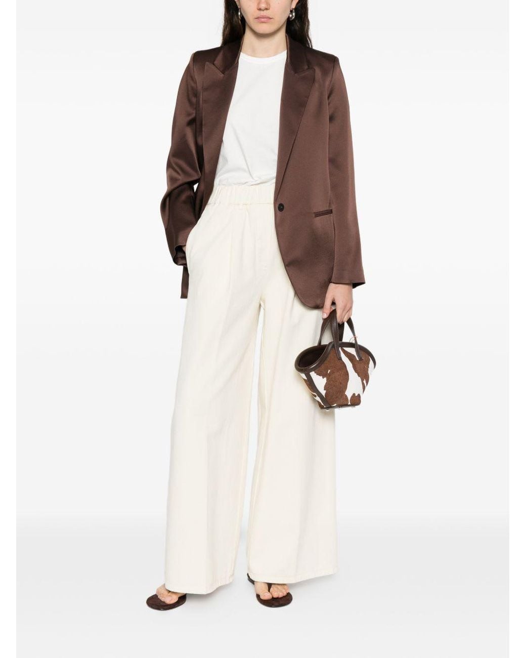 Forte_forte Brown Single-Breasted Blazer Jacket