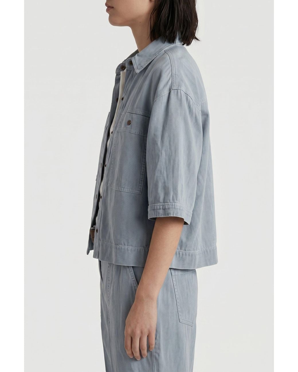 Brunello Cucinelli Gray Light Linen Blend Shirt