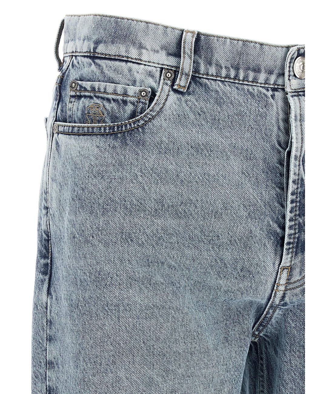 Brunello Cucinelli Blue Five-Pocket Jeans for men