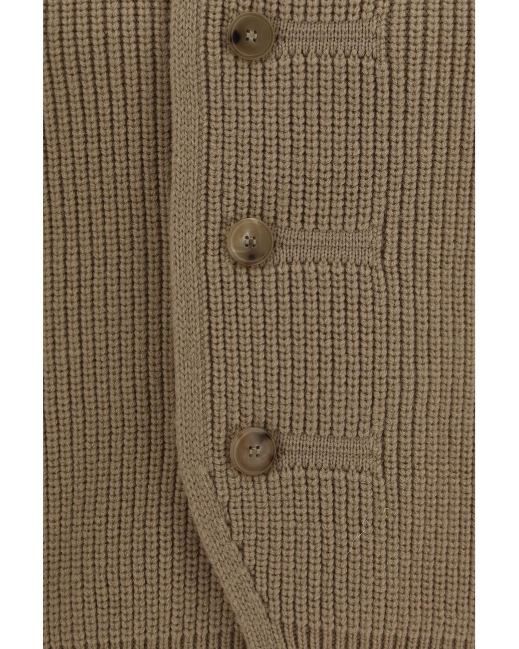 Dries Van Noten Natural Cardigan Merino Wool High-Neck for men