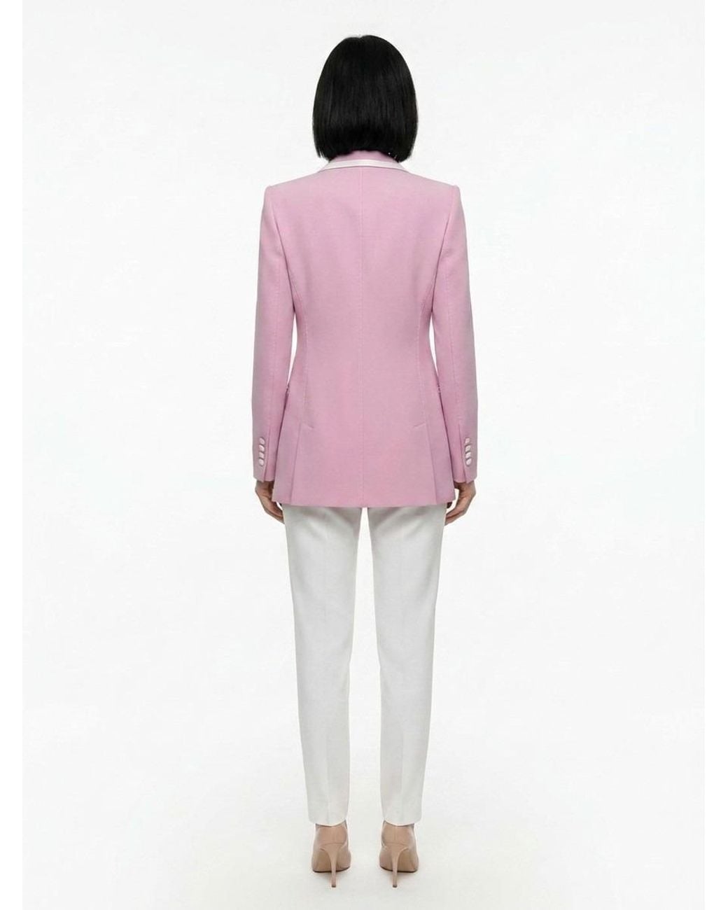 Dolce & Gabbana Pink Elastane Blazer Clothing
