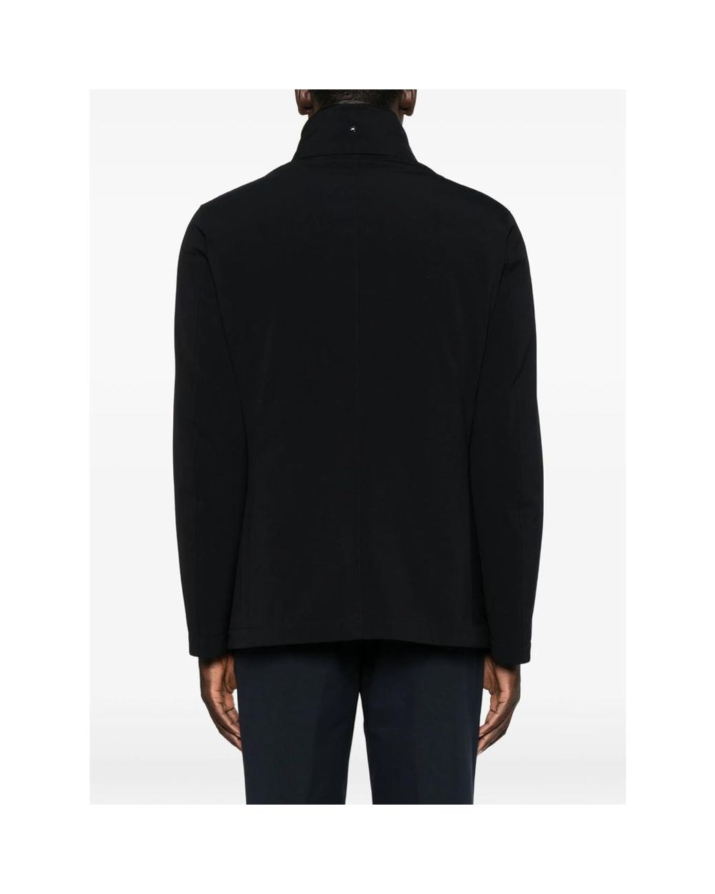 Montecore Black High-Neck Zip-Up Jacket for men