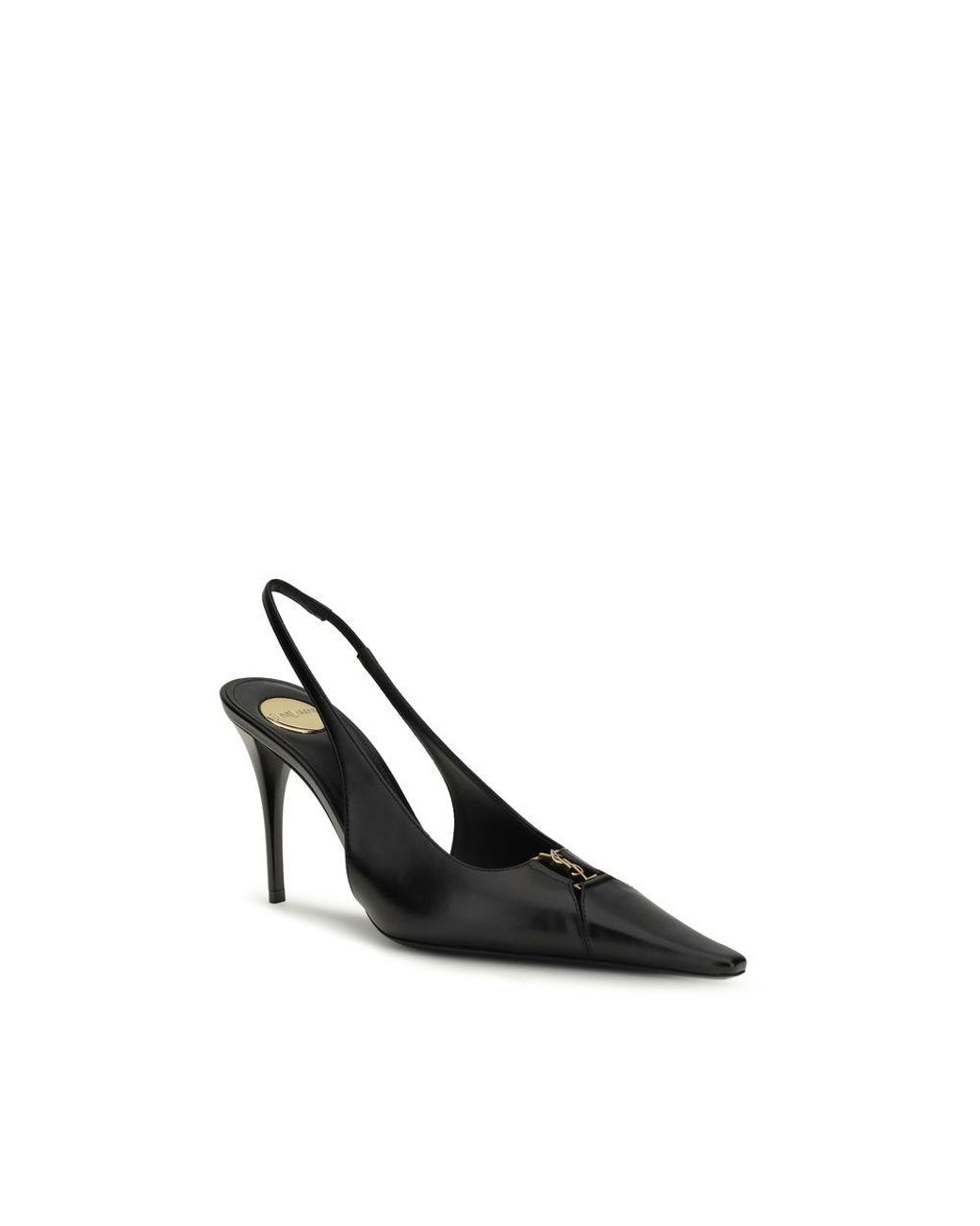 Saint Laurent Black Calf Leather Bos Taurus High Heel Pumps