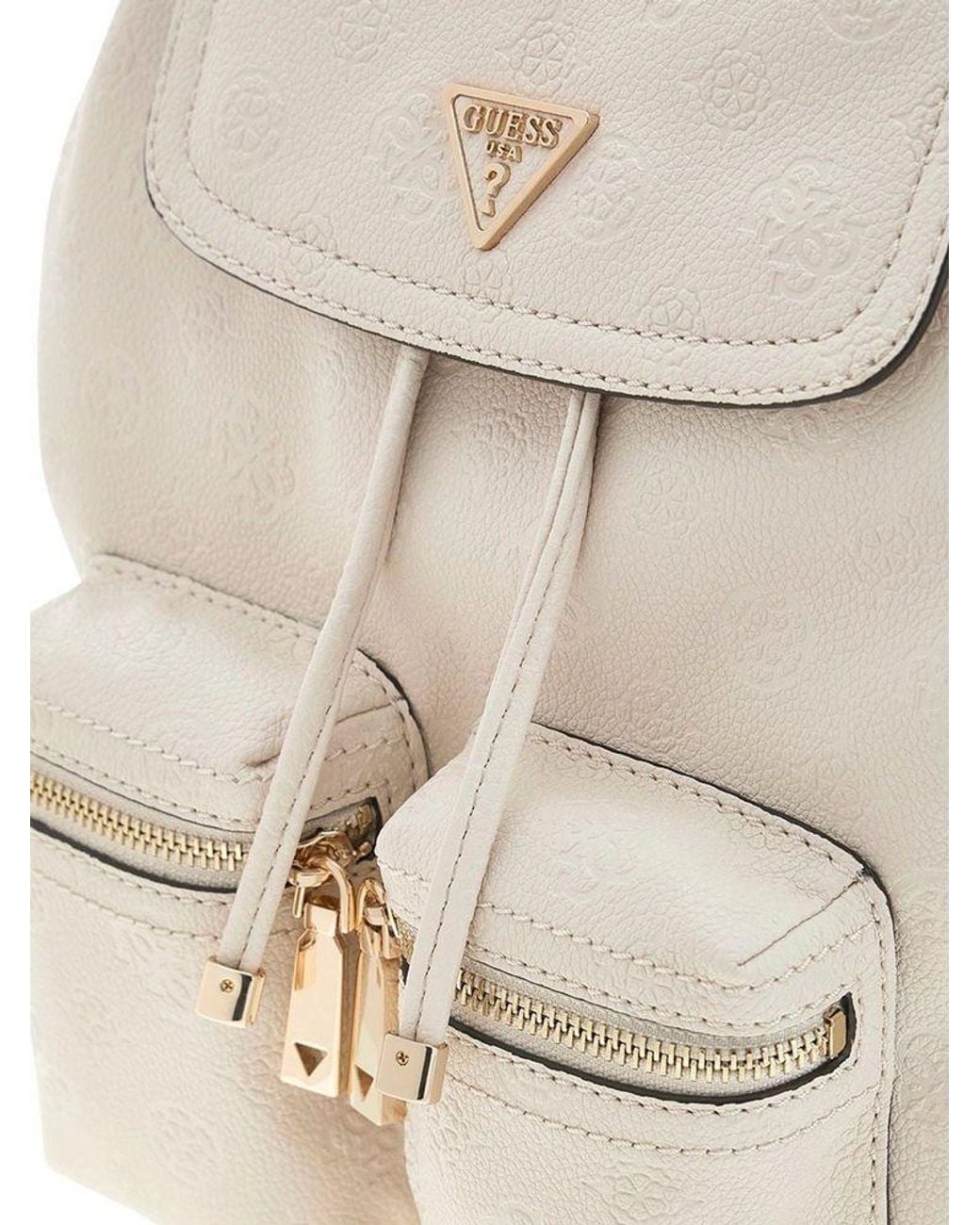 Guess White Guess Flap Backpack