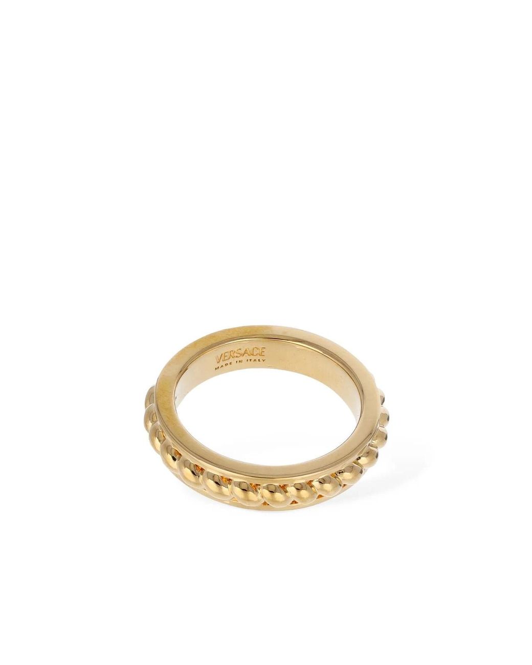 Versace Metallic Logo Metal Ring