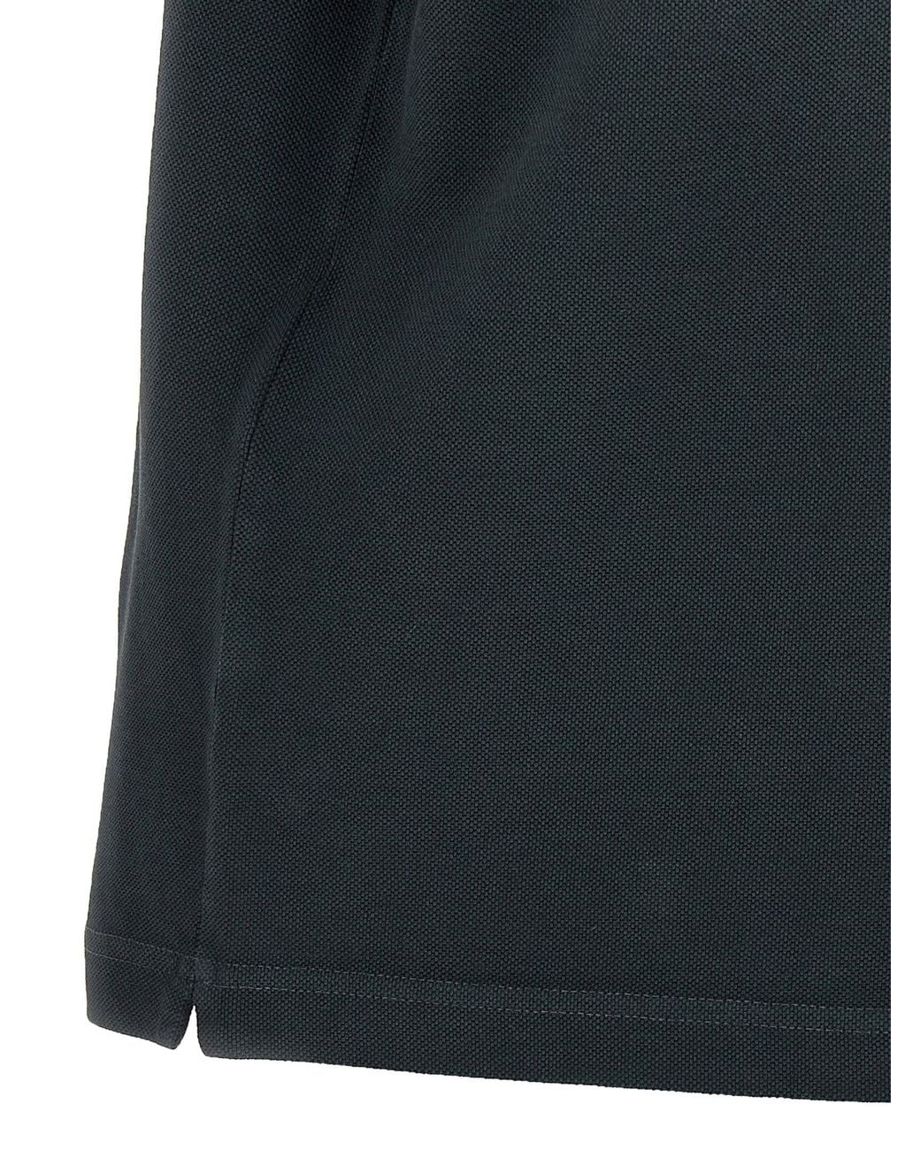 McQueen Gray Velvet Skull Logo Polo for men
