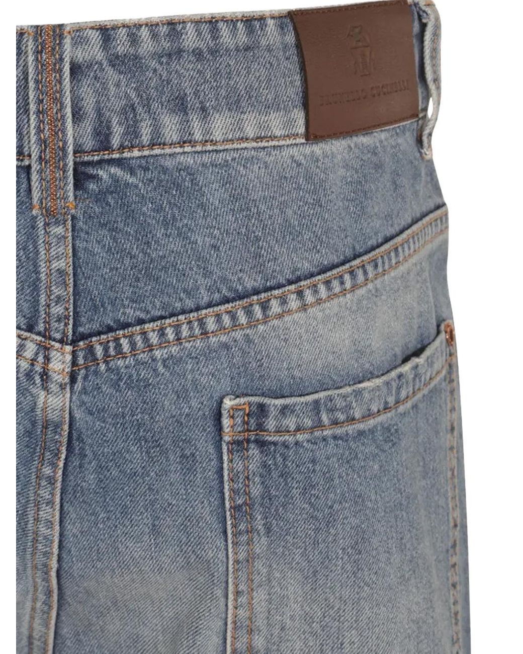 Brunello Cucinelli Blue Denim Trousers