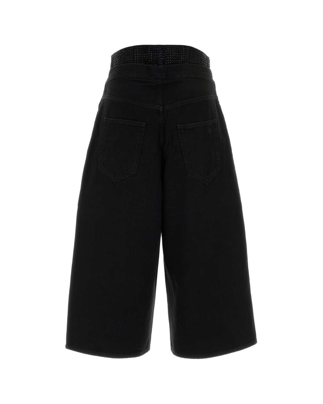 The Attico Black The Attico Wide-Leg Cotton Trousers