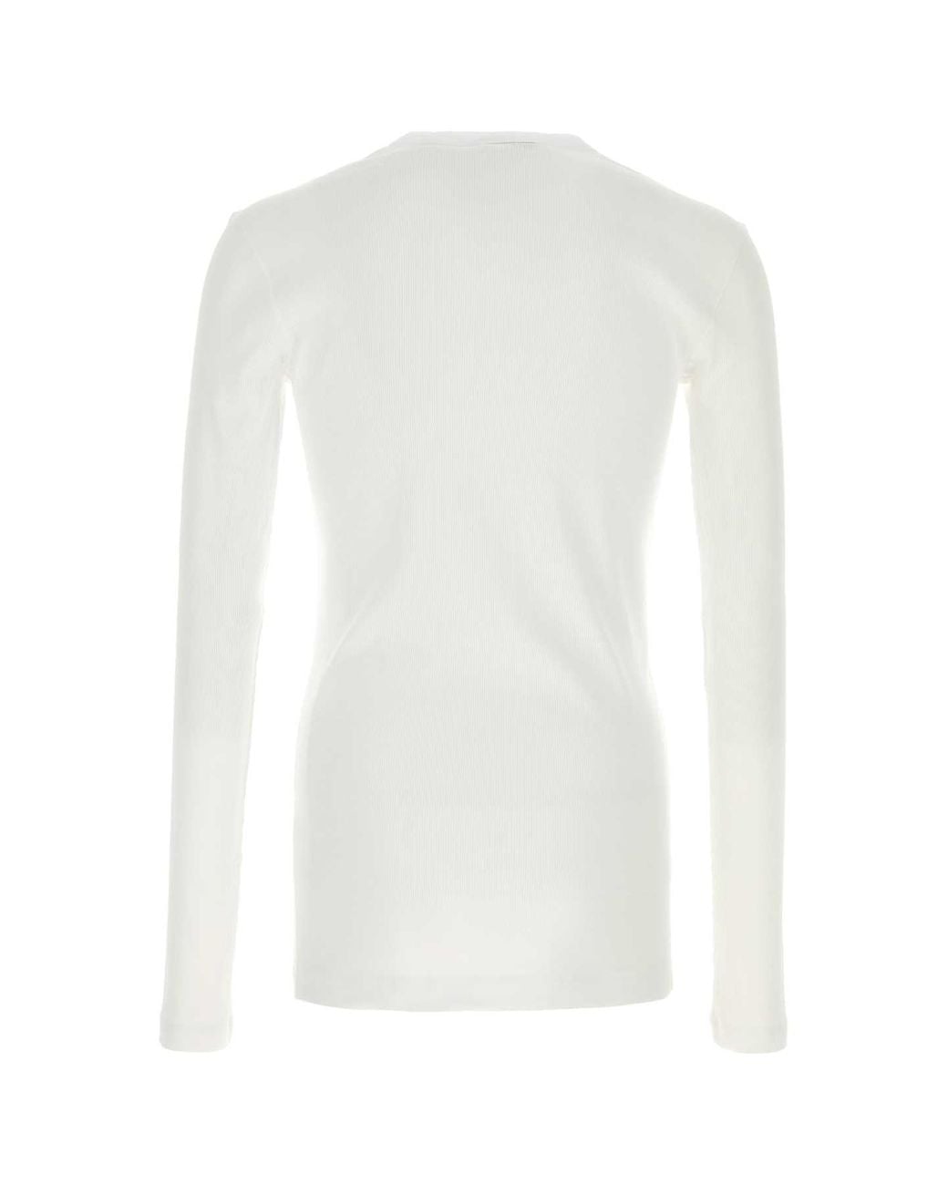 Dolce & Gabbana White Dolce & Gabbana Ribbed Cotton Henley