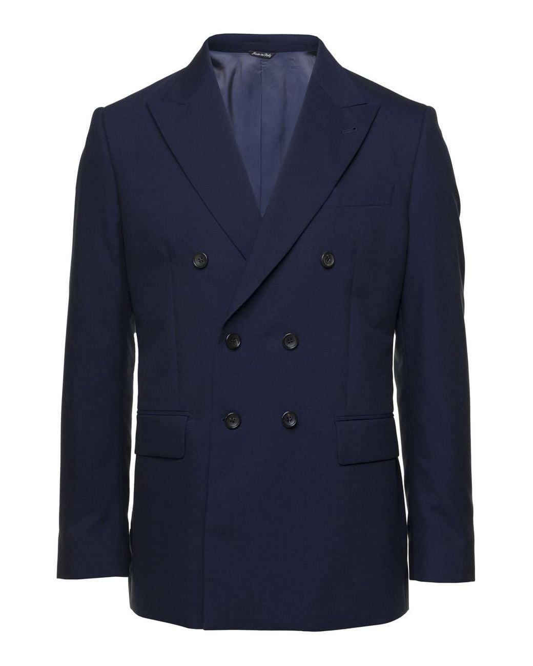 Reveres 1949 Blue Double-Breasted Blazer With Pointed Reverses for men