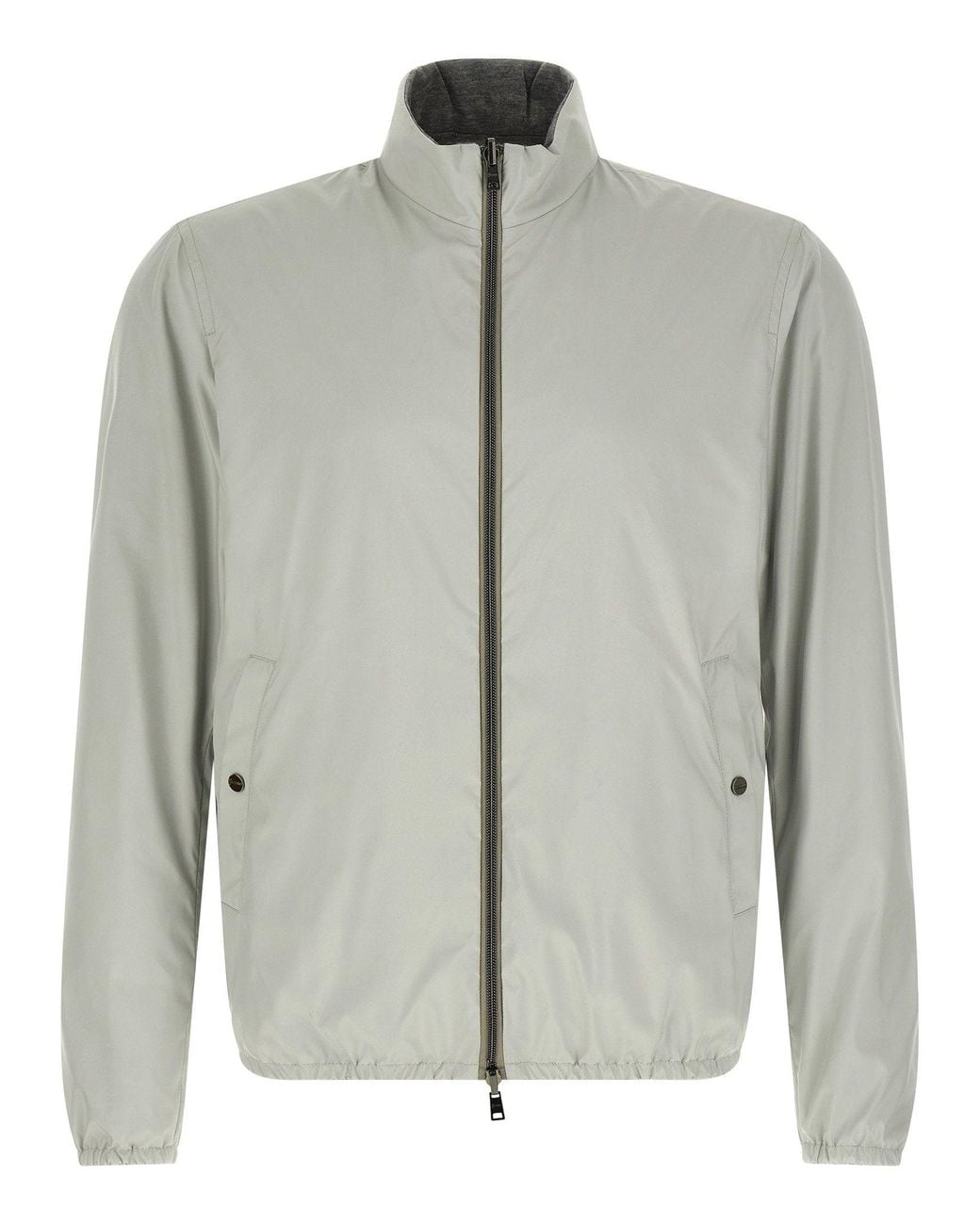 Herno Gray Reversible Bomber Jacket