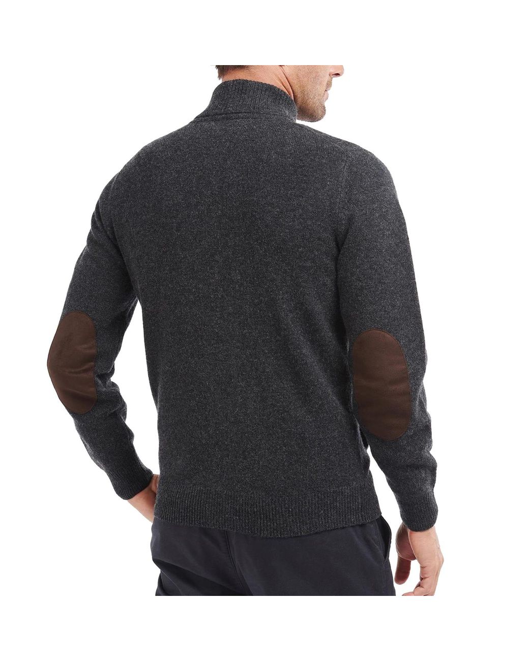 Men's barbour patch hotsell zip through sweater