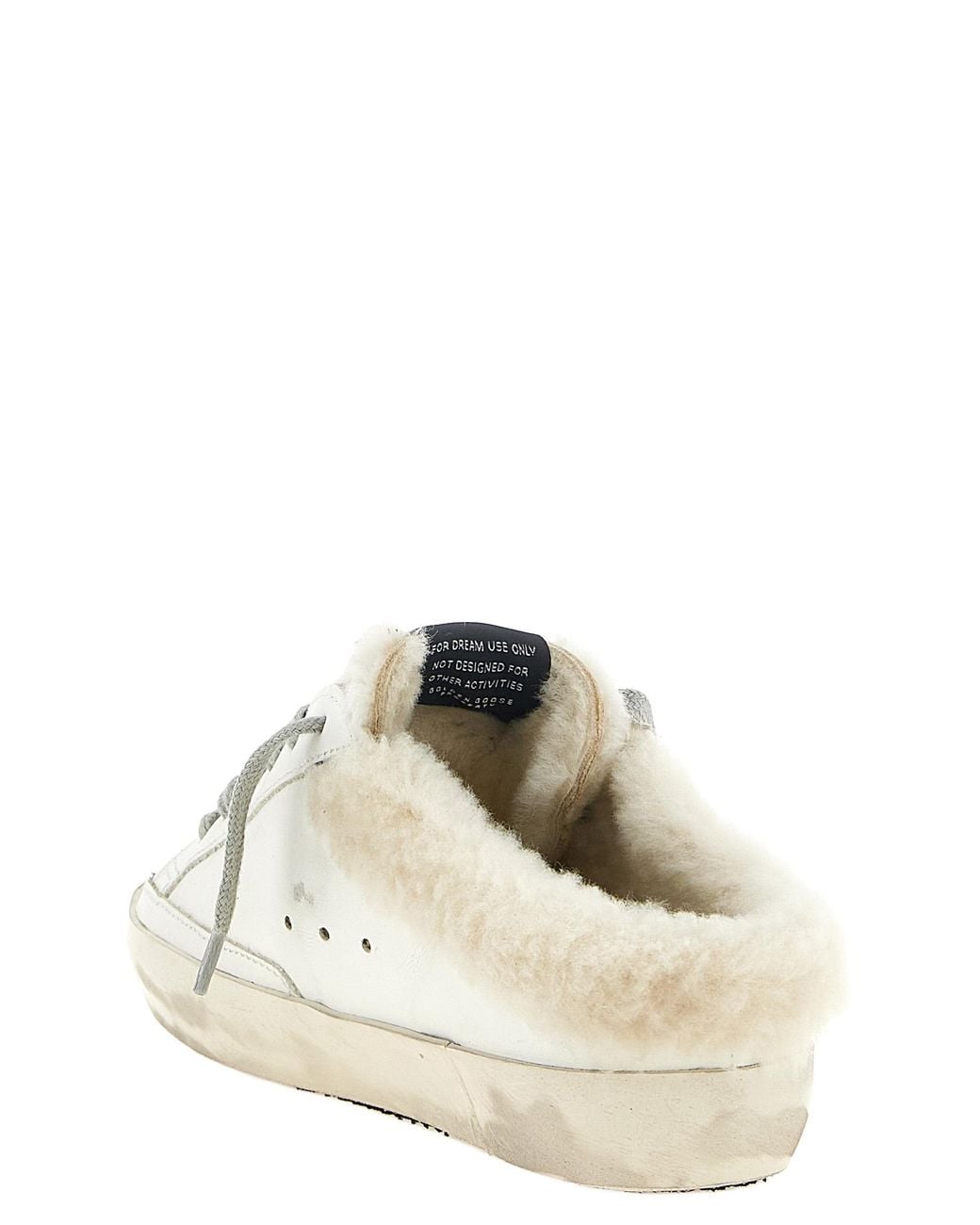Golden Goose Deluxe Brand White Leather Slides Shoe