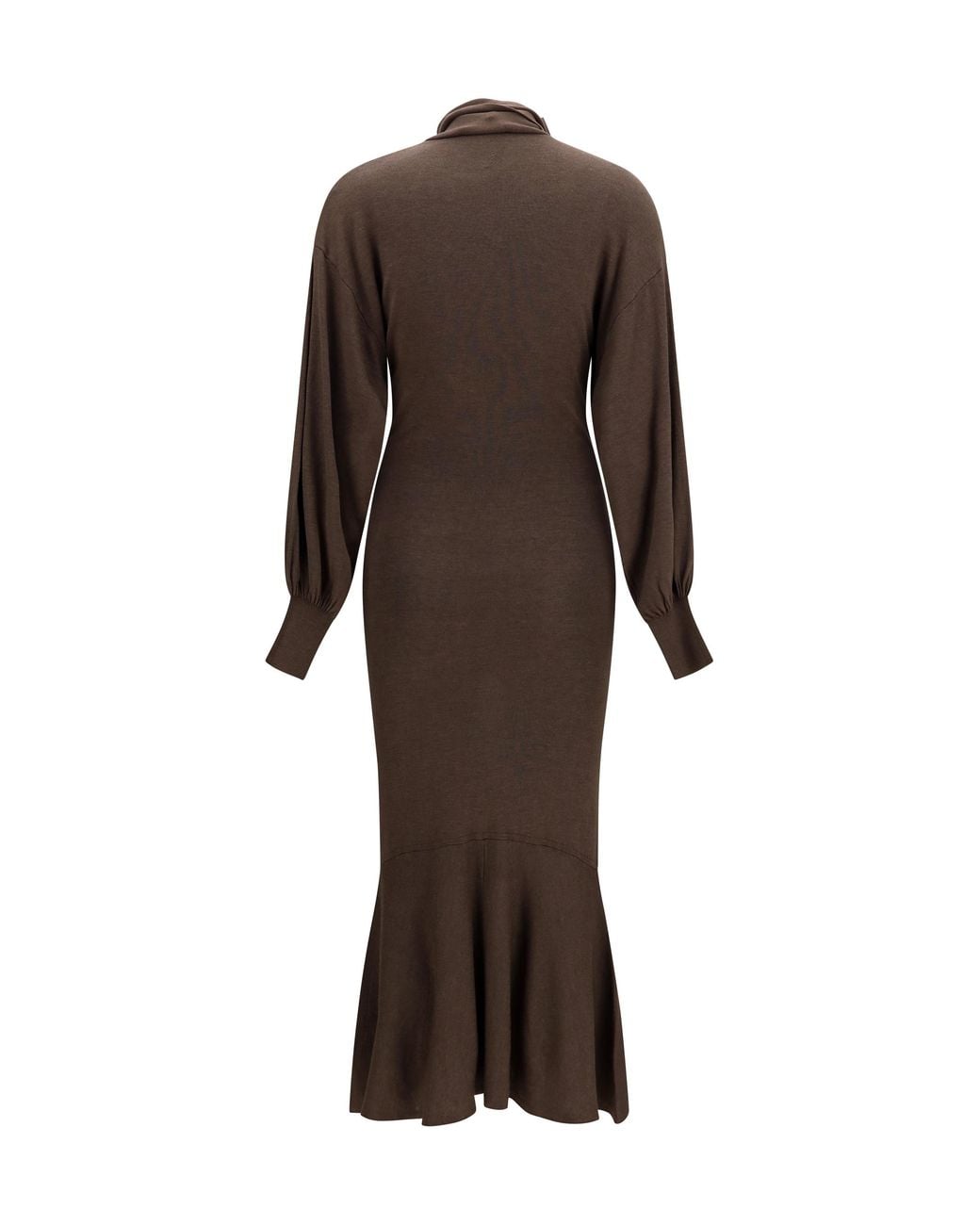 Jacquemus Brown Losange Knit Dress Silk; Viscose