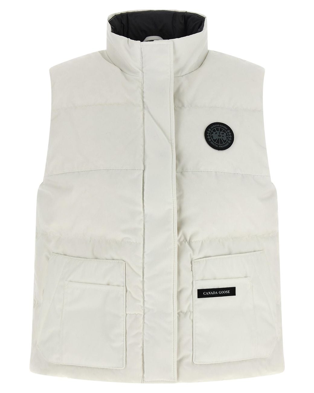 Canada Goose White Polyester Sleeveless Jacket Clothing