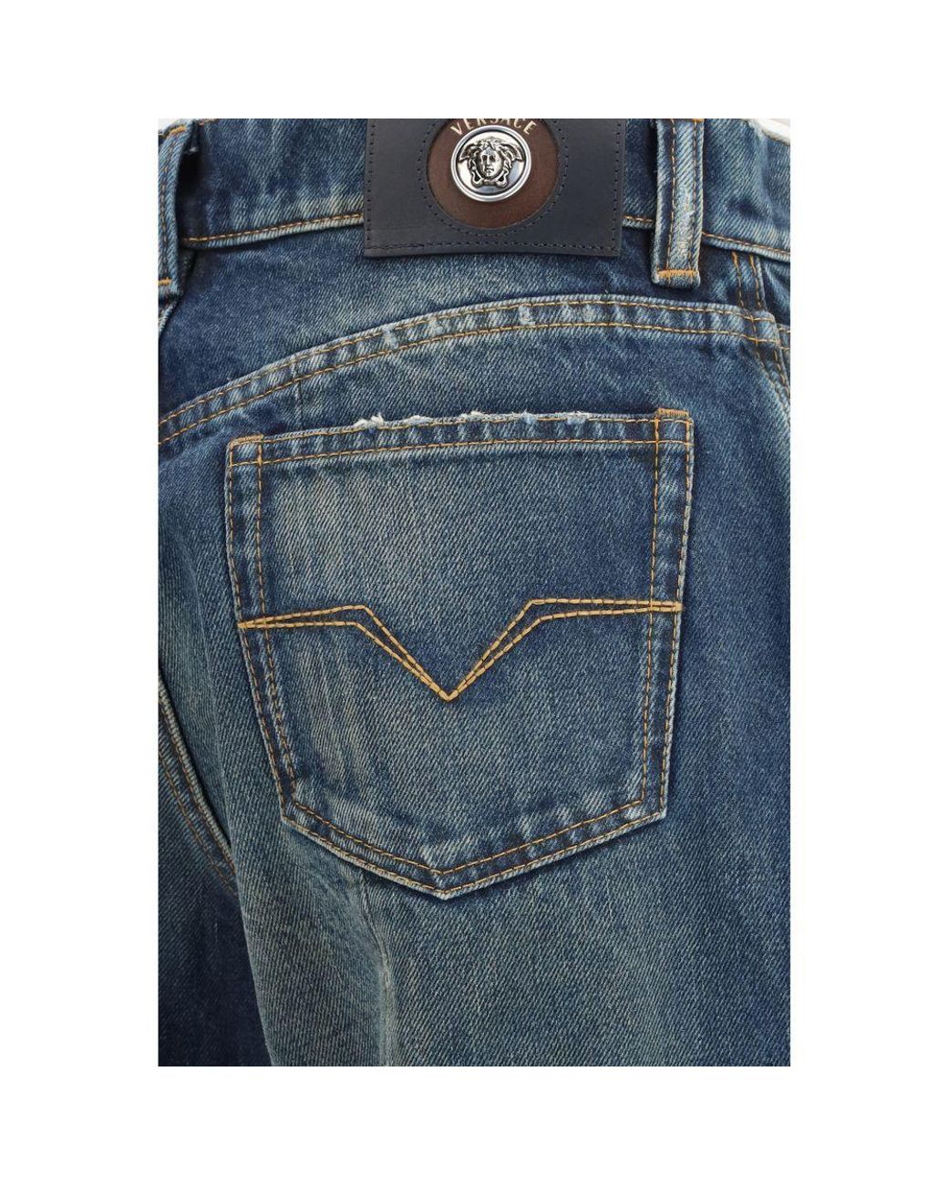 Versace Blue Cotton Straight