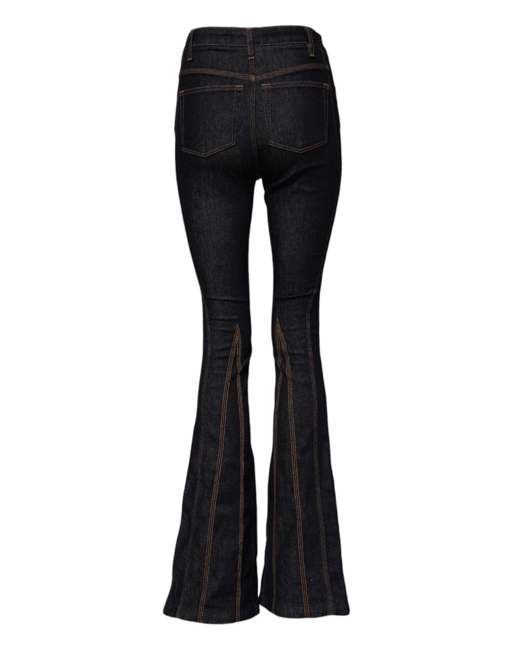 Dolce & Gabbana Black Cotton Mid Waist Bootcut Denim Jeans