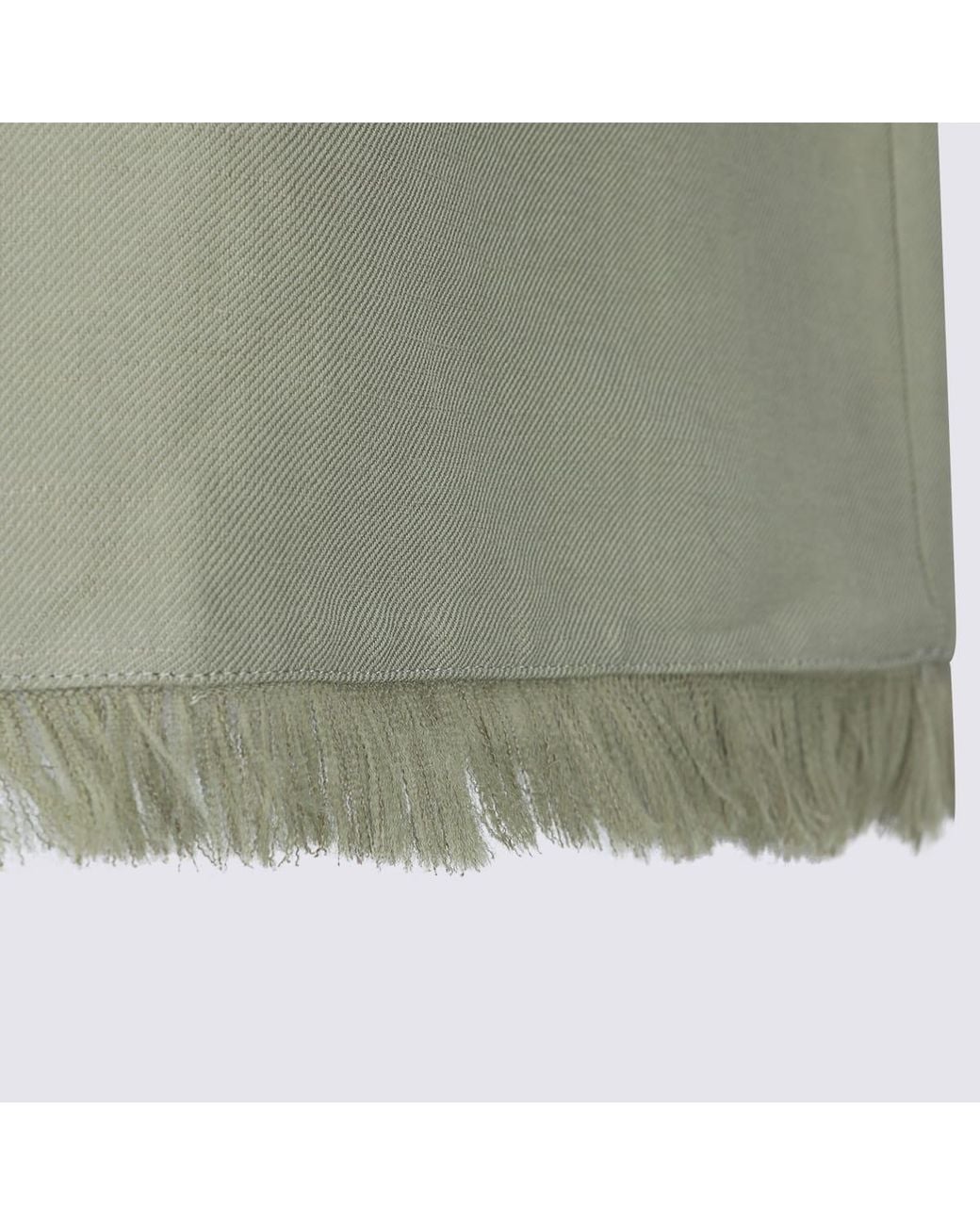 Antonelli Green Viscose And Linen Blend Top