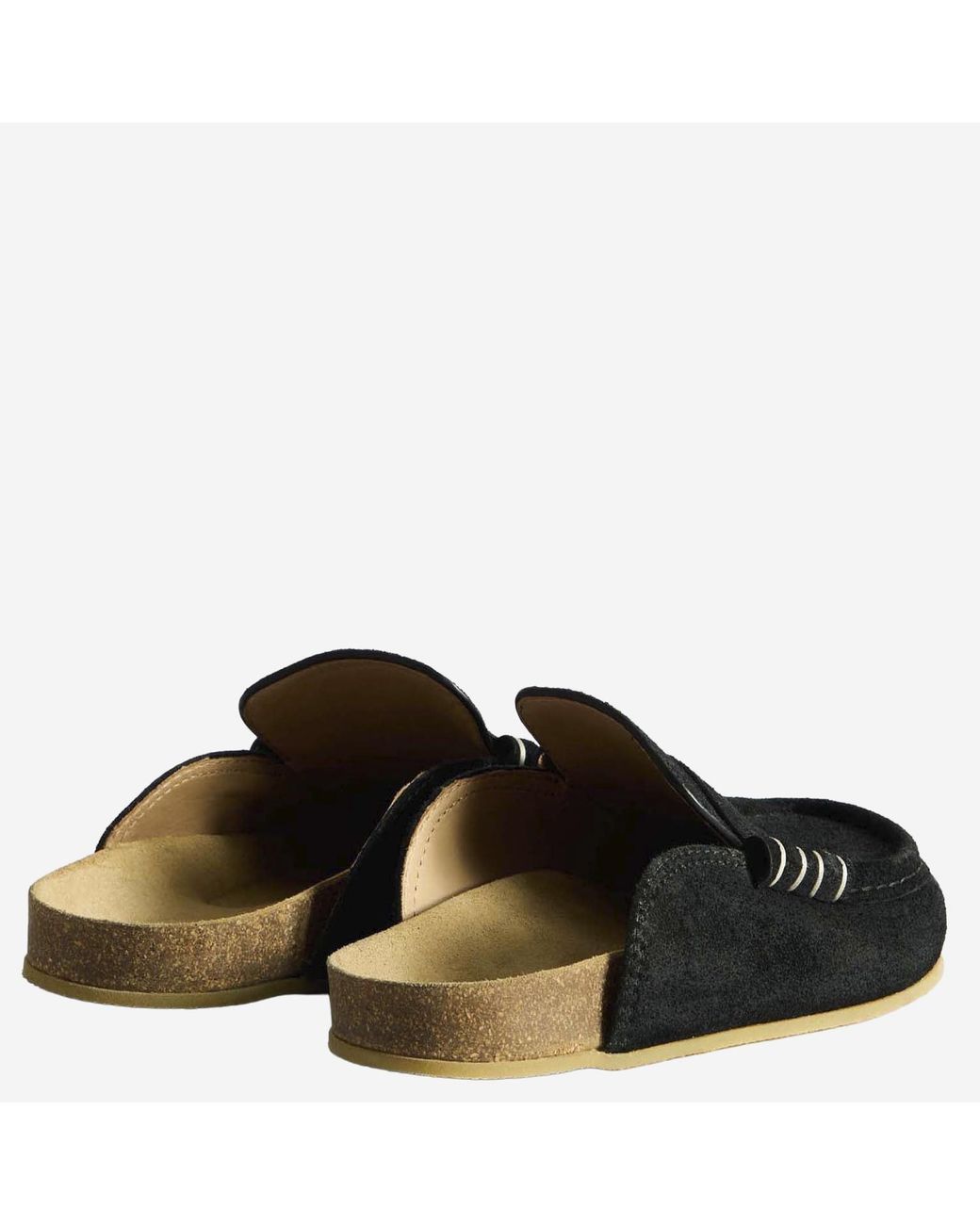 J.W. Anderson Black Suede Mule Loafers