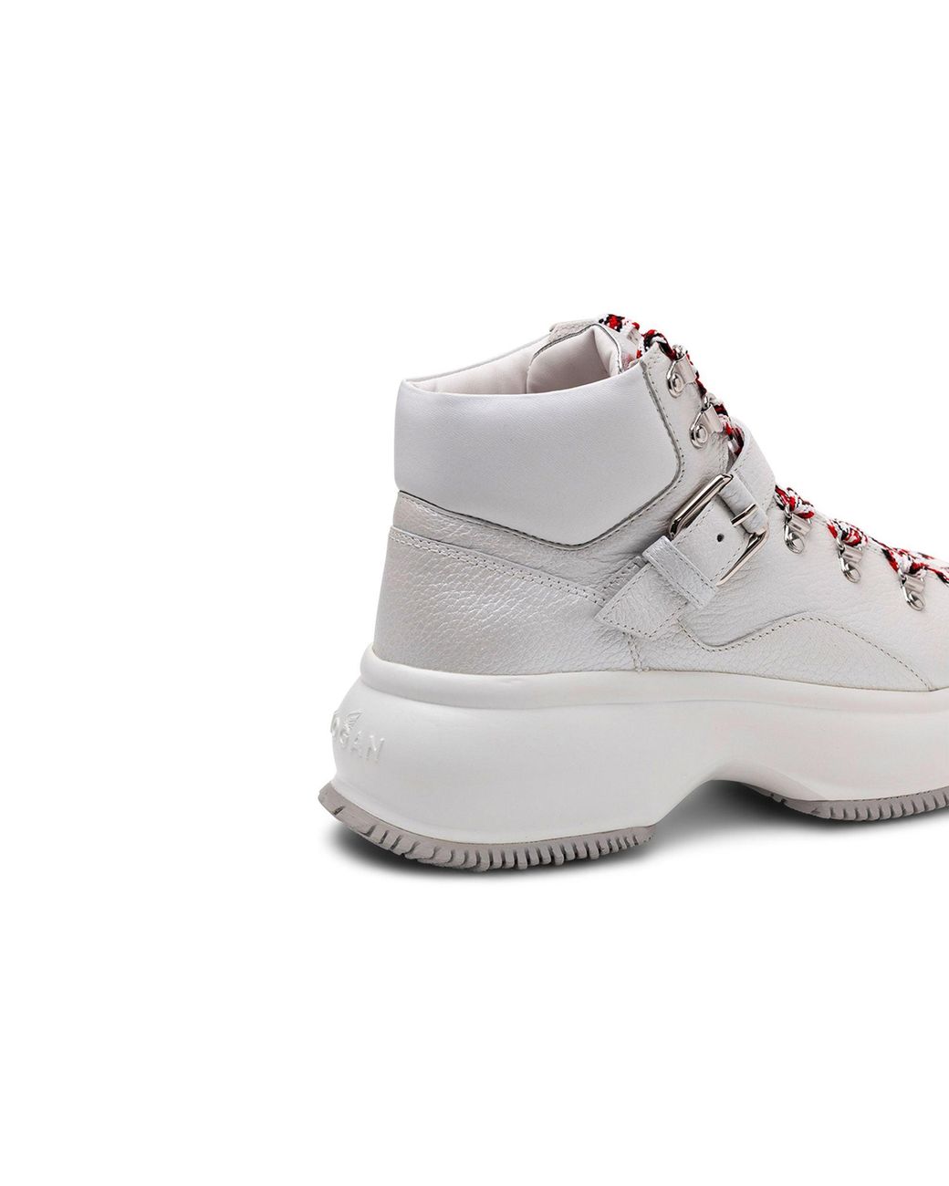 Hogan Gray Buckled High-Top Sneakers