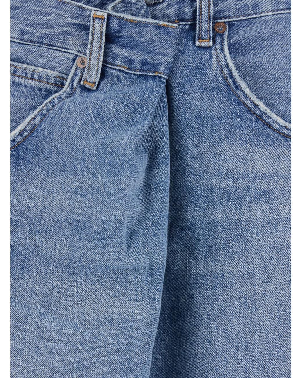 Agolde Blue Jeans Foldable Design