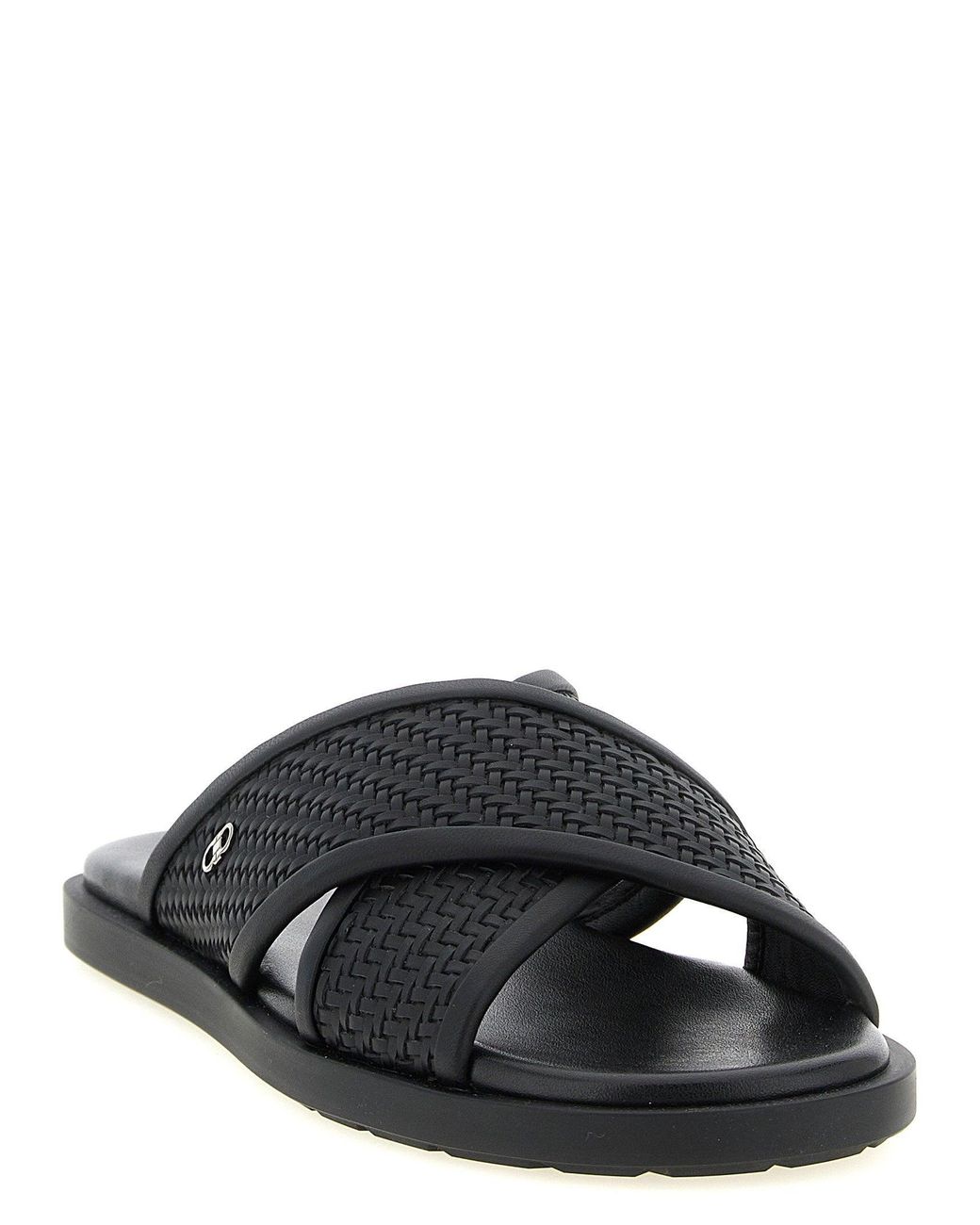 Ferragamo Black Brise Sandals