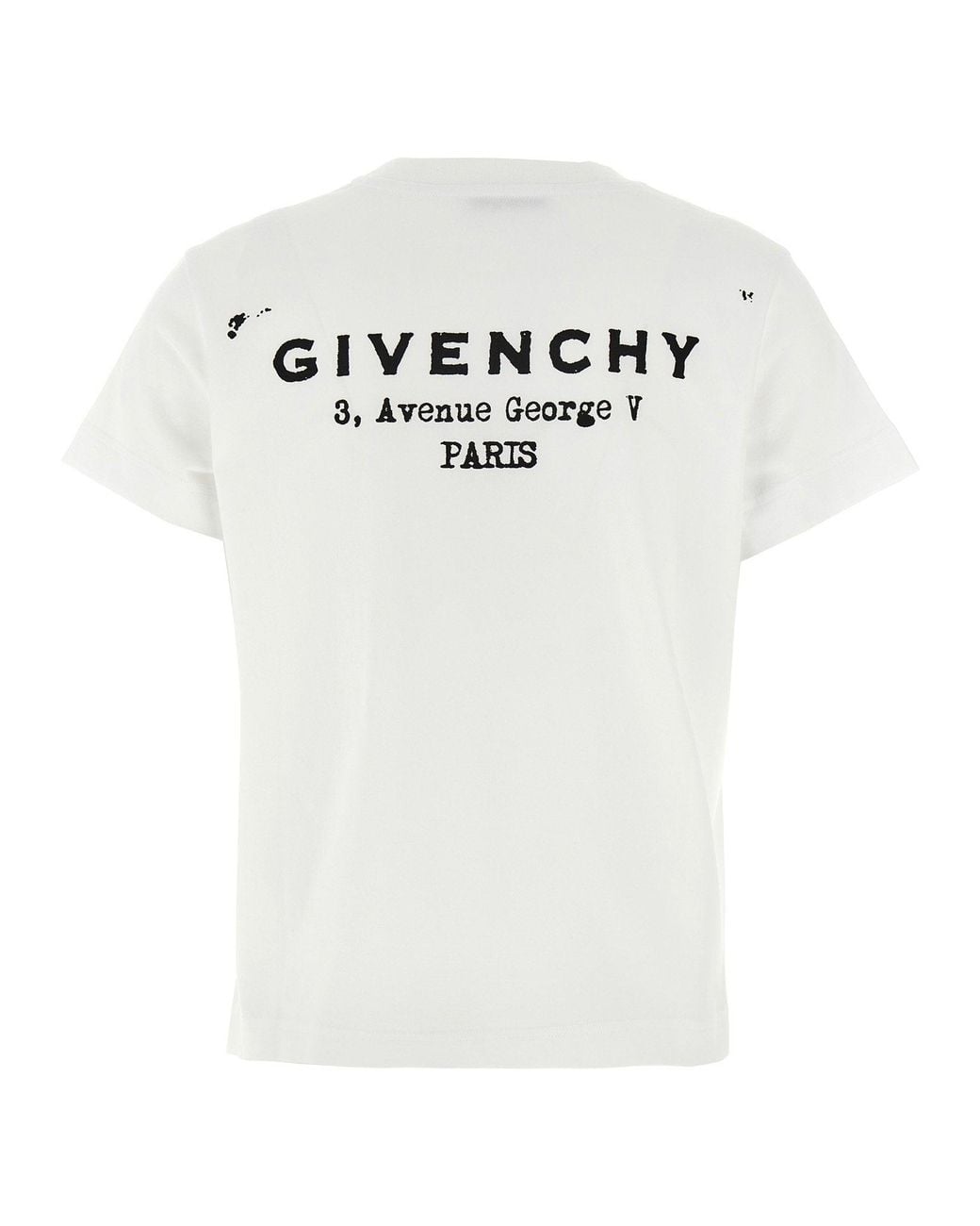 Givenchy White Logo-Stamp Printed T-Shirt
