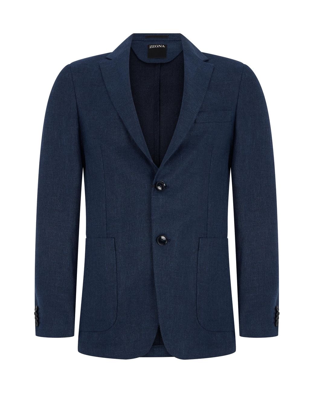 Zegna Blue Blazer Cotton Jersey Suit & Dinner Jackets for men