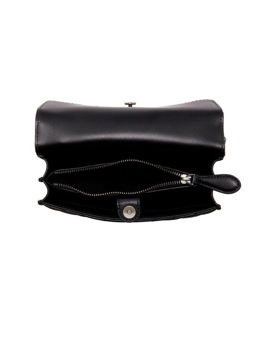 Pinko Black Crossbody Bag Sheep Leather