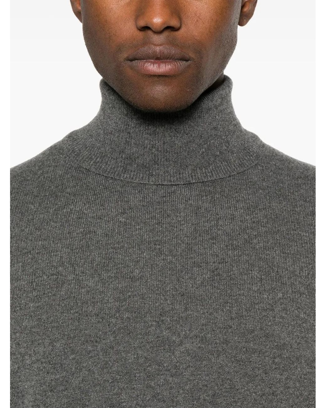 Brunello Cucinelli Gray Turtleneck Sweater Clothing for men