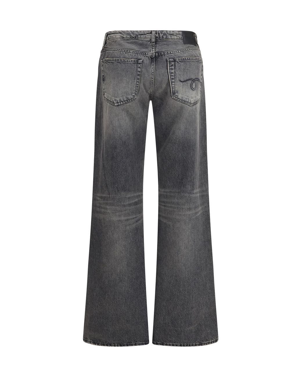 R13 Gray Straight Mid Rise Jeans