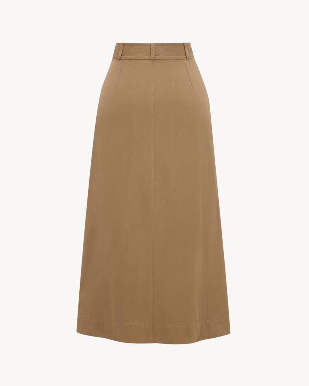 Saint Laurent Natural Saint Laurent Utility-Pocket A-Line Skirt