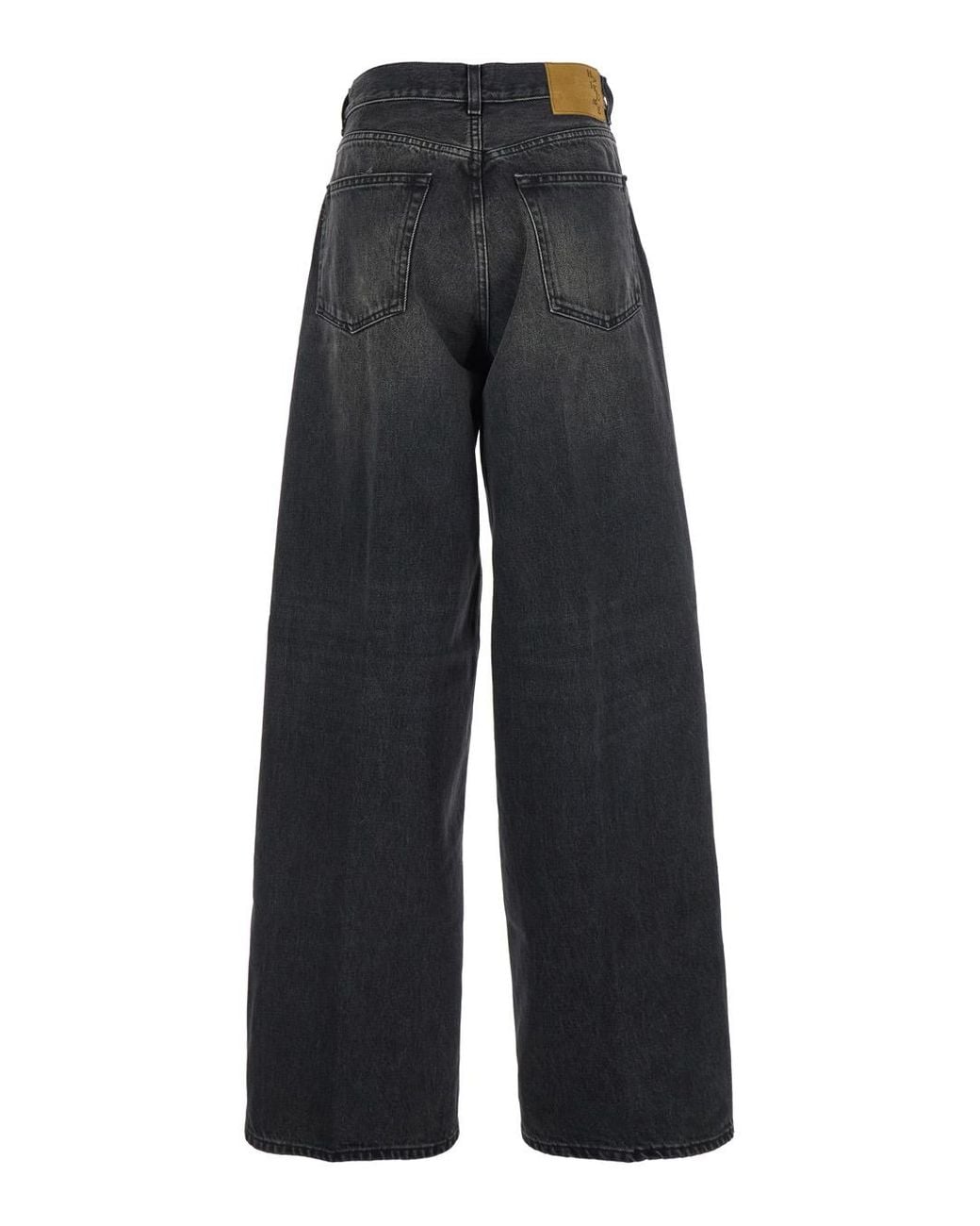 Haikure Gray Bethany Jeans With Logo Patch On The Rear And Wide Leg