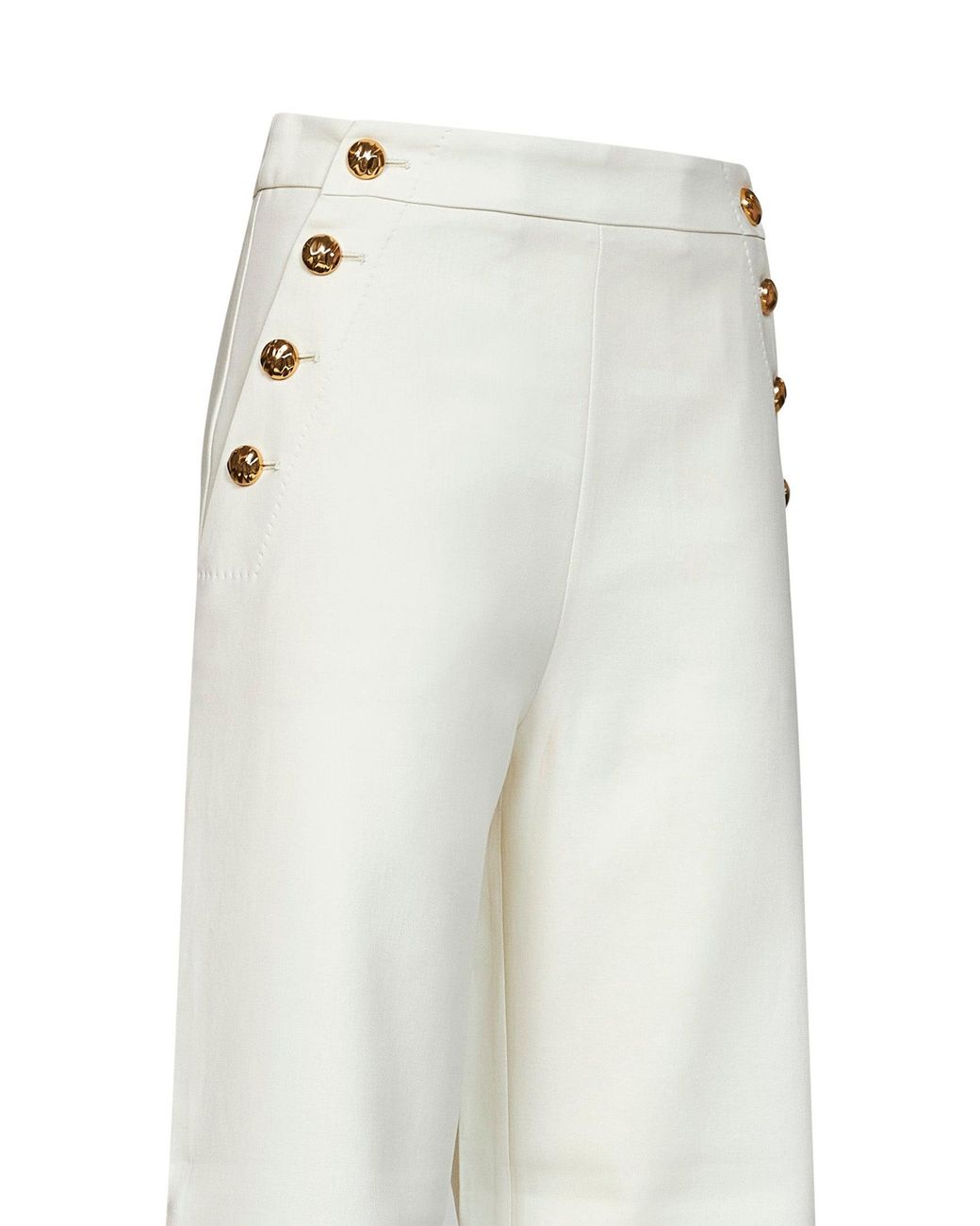 Max Mara White Cotton Mstbetulla Palazzo Trousers