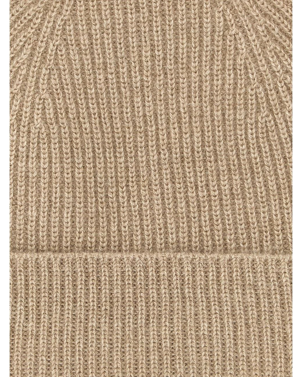 Ballantyne Cashmere Ribbed Beanie in Natural for Men | Lyst