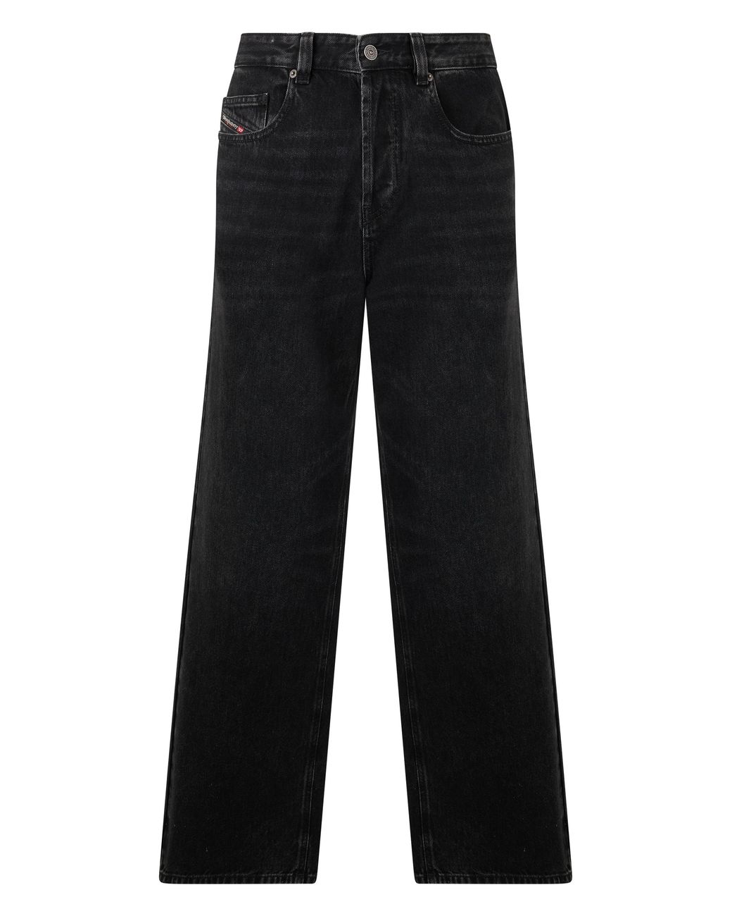 DIESEL Black Wide-Leg Denim Jeans Cotton Regular & Straight-Leg for men
