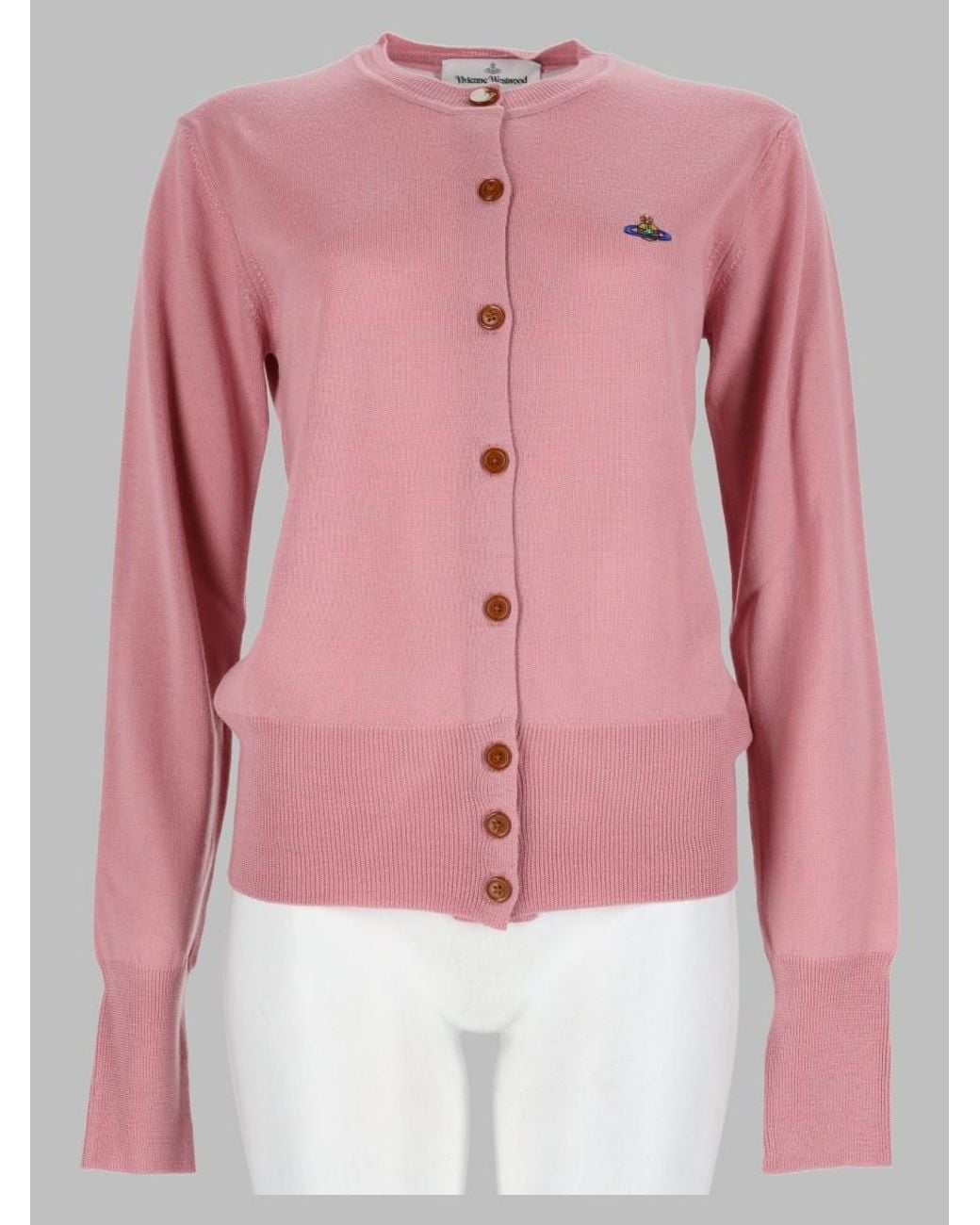 Vivienne Westwood Pink Bea Wool Cardigan Sweater