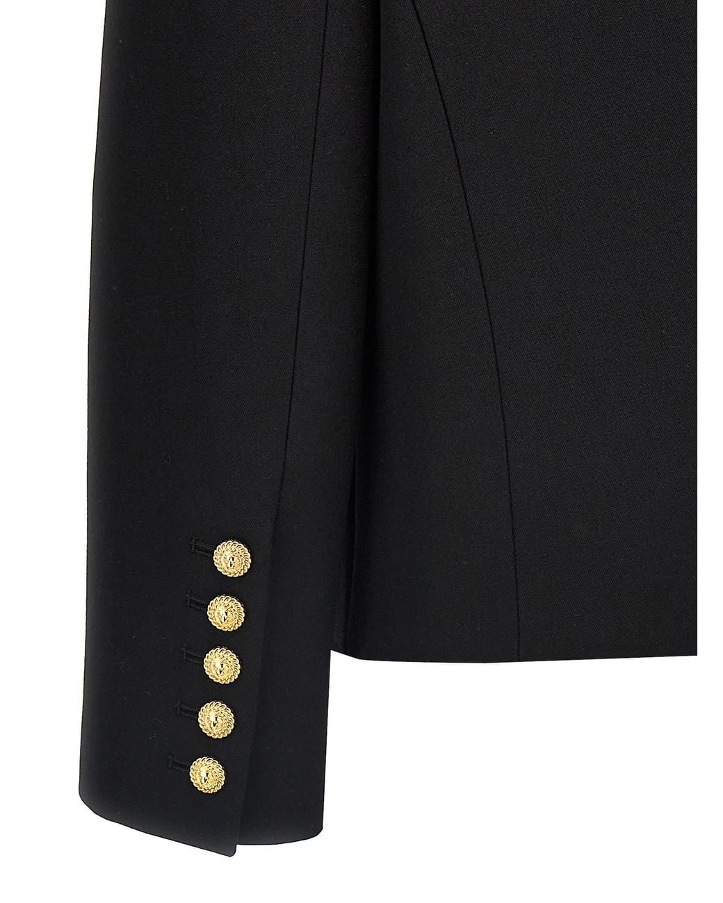 Balmain Black Blazer With Satin Lapels