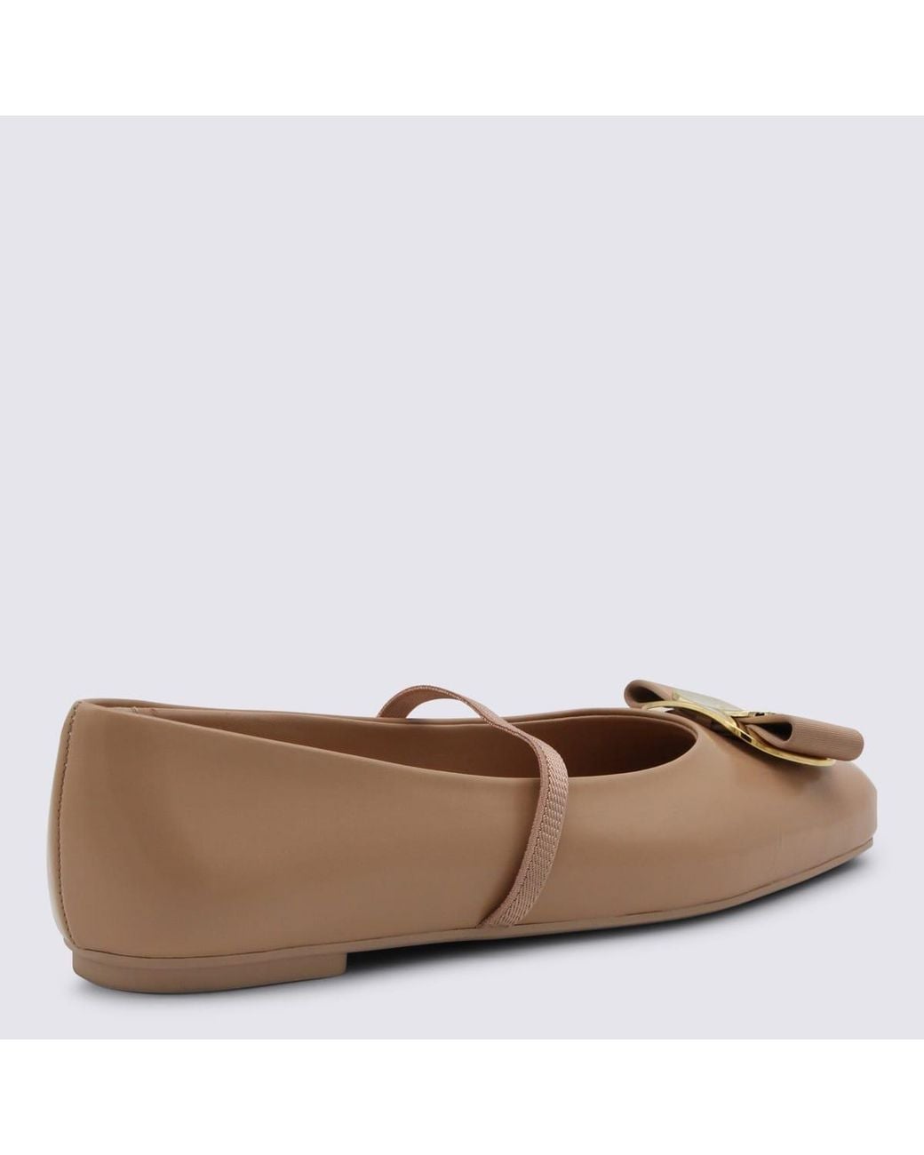 Ferragamo Brown Leather Flats