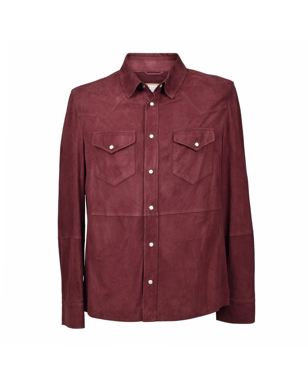 Brunello Cucinelli Purple Burgundy Suede Cropped Jacket for men