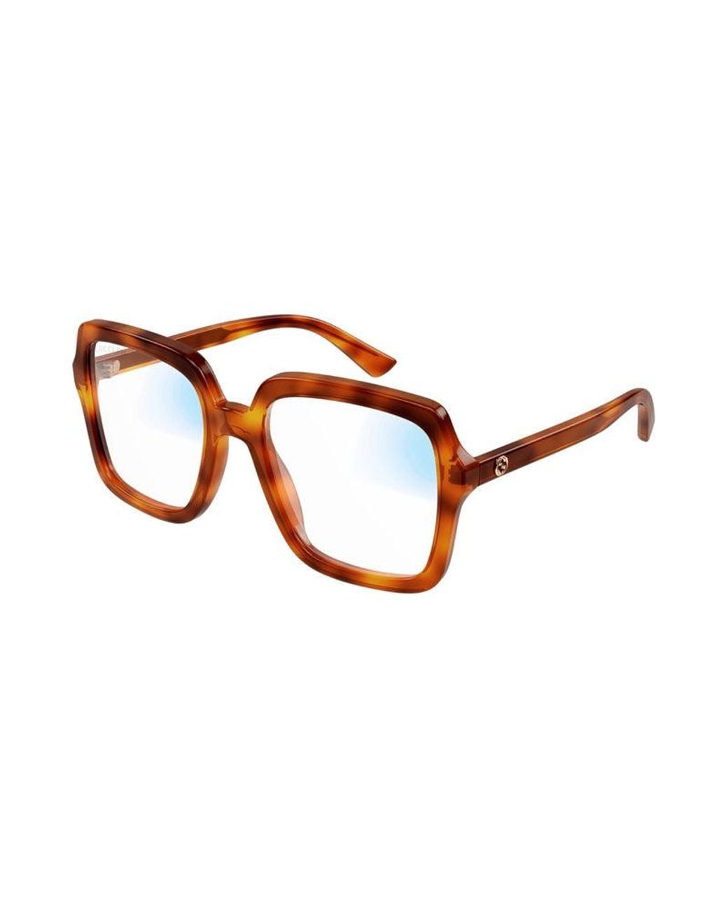 Gucci Brown Sunglasses Square Full Rim, Havana Frame And Clear To Photochromic Lens Gg1318S001