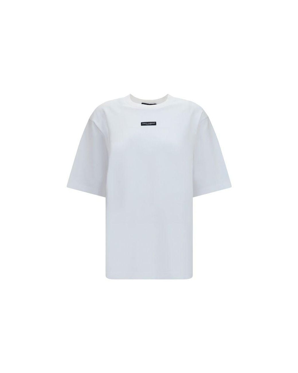 Dolce & Gabbana Blue White Cotton T