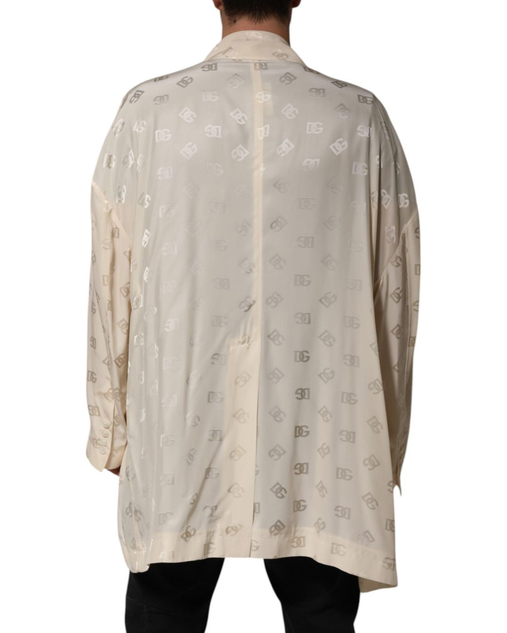 Dolce & Gabbana Natural Logo Pattern Doublebreasted Blazer for men