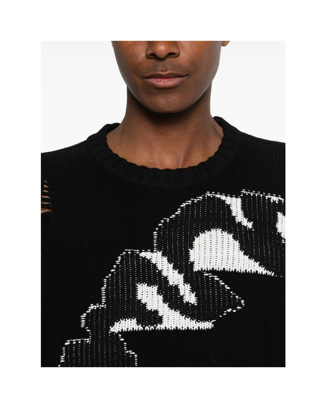 MADFRENZY Black Cortex Crew-Neck Sweater for men