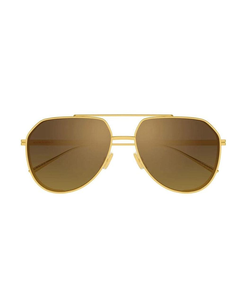 Bottega Veneta Natural Sunglasses Aviator Full Rim, Frame And With Mirror Lens Bv1465S004 for men