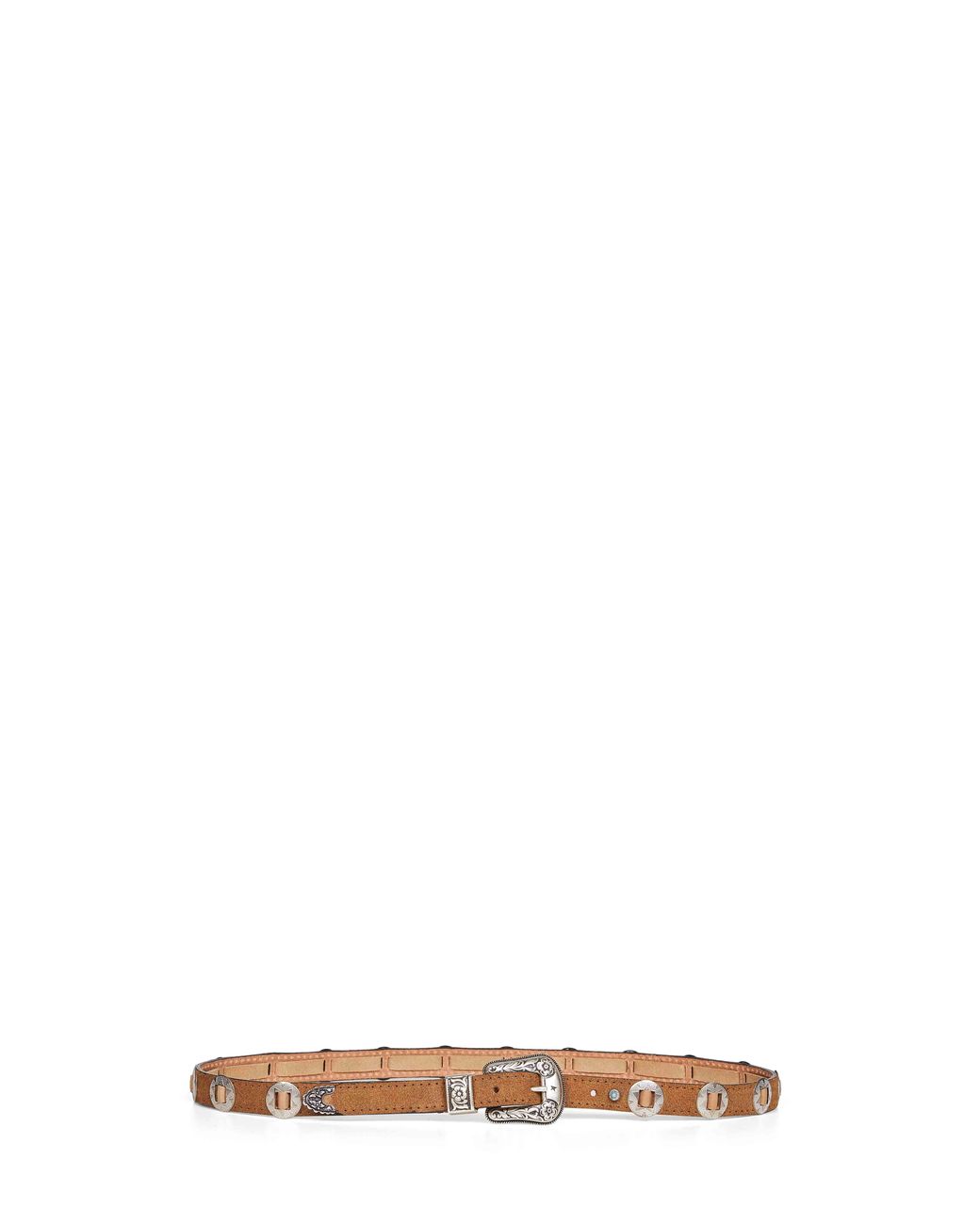 Golden Goose Deluxe Brand White Light Nubuck Thin Lace Belt With Inlays for men