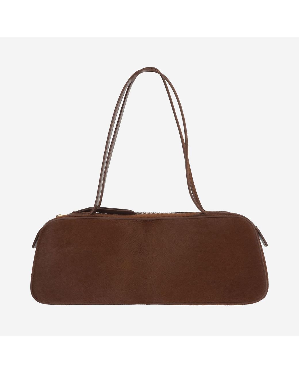 Khaite Brown Simona Leather Shoulder Bag Calfskin Satchels & Cross Body