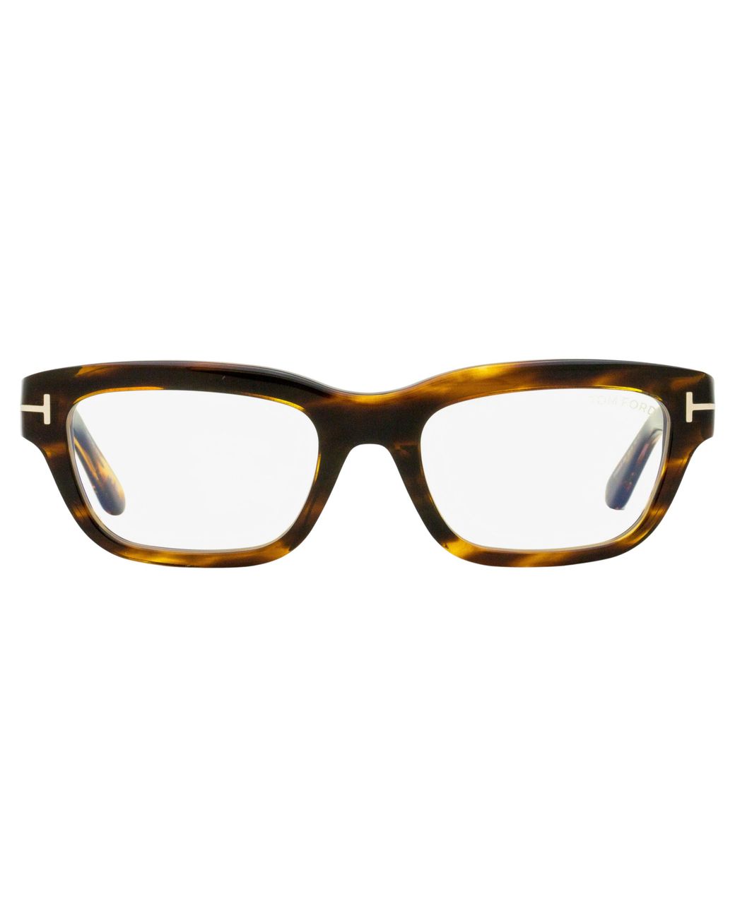 Tom Ford Black Block Rectangular Eyeglasses Tf6045-B 055 52Mm Ft6045 Plastic (Acetate)