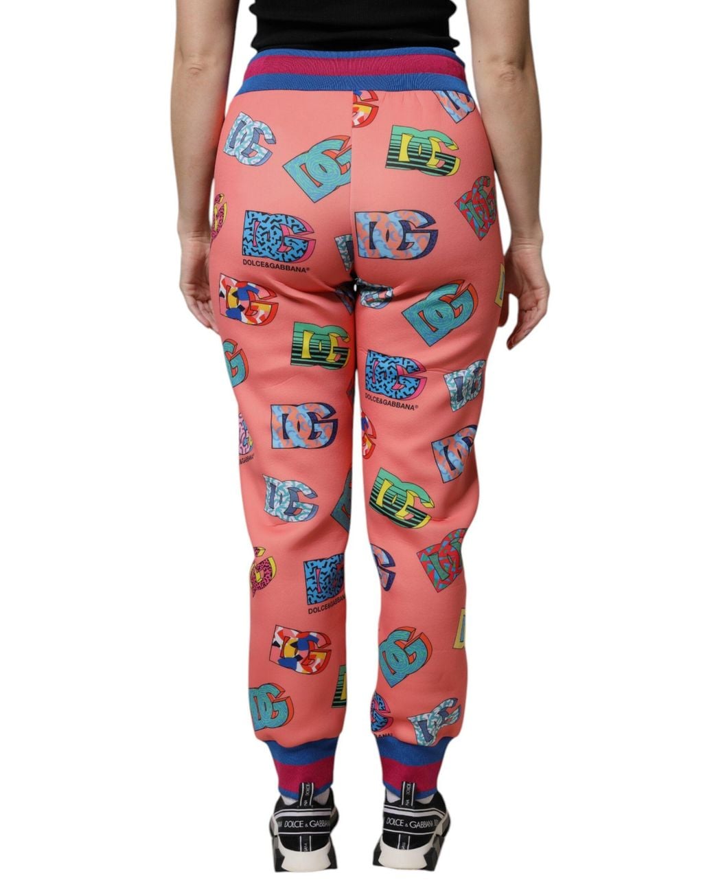 Dolce & Gabbana Red Logo Monogram Jogger Sweatwomen's Pants